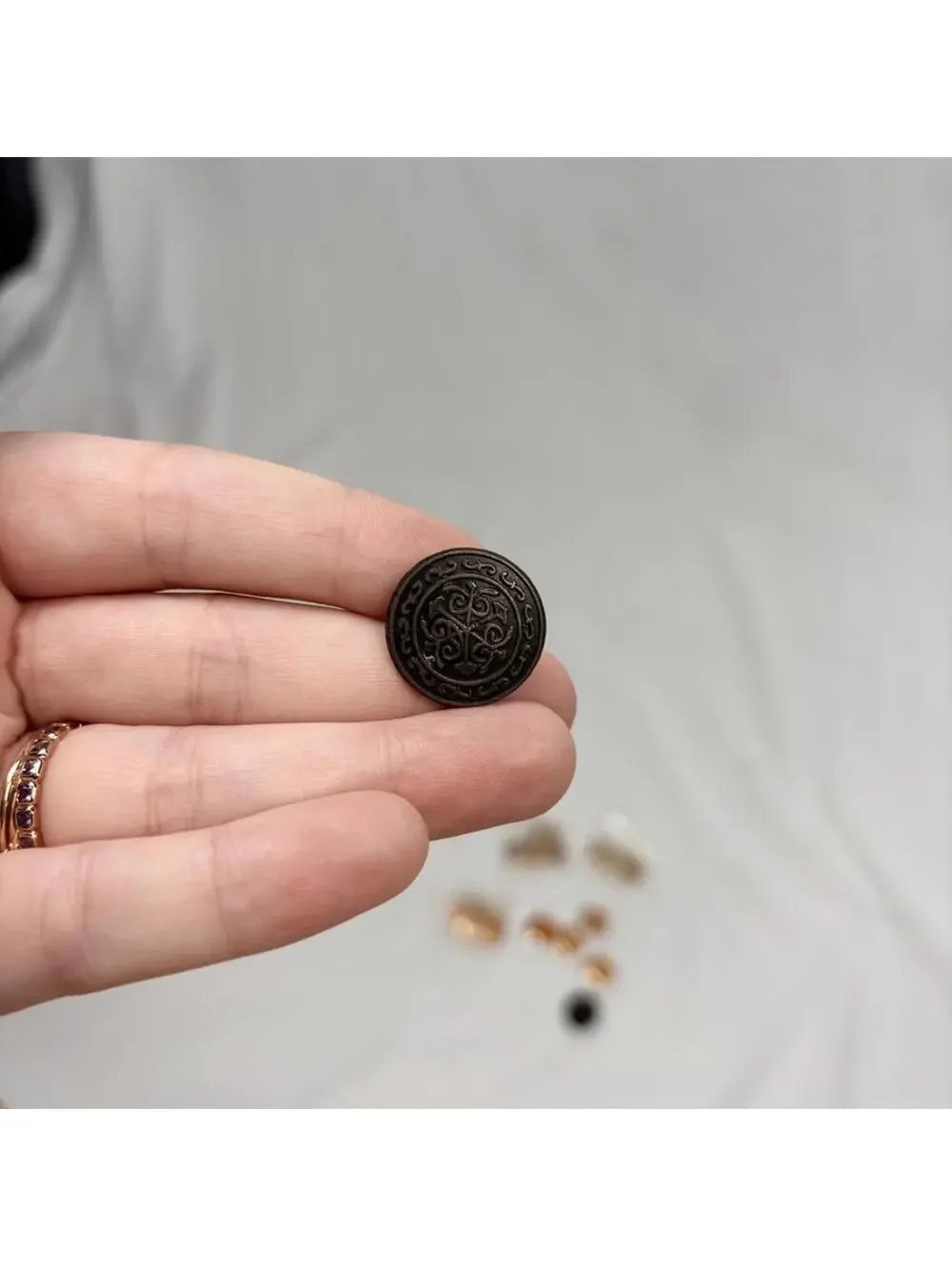 Vintage Metal Military Style Sewing Buttons